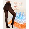 Lecieldusoir Women's Fleece Lined Tights Deep Thermal Pantyhose Fake Translucent