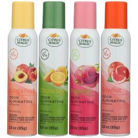 Citrus Magic Odor Eliminating Air Freshener Spray, Assorted Fragrances - Georgia Peach, Dragonfruit, Citrus and Sage, Grapefruit