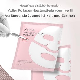 VEROA 5 Stück Bio Kollagen Boosting Maske Overnight Korean Sheet Mask Skincare Set - Reduziert Feine Linien Im Gesicht, Spendet Feuchtigkeit Hellt Die Haut auf Collagen Night Wrapping Mask