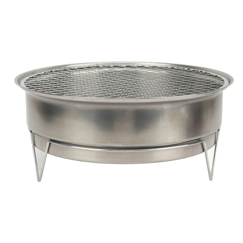 Portable Round Barbecue Charcoal Grill Multifunctional Compact Charcoal Stove for