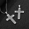 Scddboy Cross Necklace for Men,Stainless Steel Gold Silver Jesus Christ