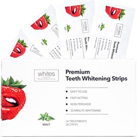 Whites Beaconsfield Teeth Whitening Strips – 14-Day Non-Peroxide Formula, Enamel-Safe & Gentle for Sensitive Teeth