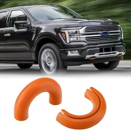Tow Hooks Covers for Ford F150 Accessories 2004-2025,for Ford Bronco Accessories 2024 2023 2022 2021 Base Big Bend Outer Banks,for Toyota Tundra 2017 2018 2019 2020 2021 (Orange 2pcs)