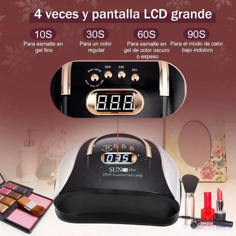 NIBEAUSL Kit De Uñas Lampara De Uñas 256w/57 Led Uv/led