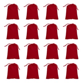 PATIKIL 30 Pcs Velvet Drawstring Bags, 10 x 8 Inch Large Velvet Cloth Jewelry Gift Pouches with Drawstring, Favor Candy Bag Dust Bag for Wedding Birthday Party Christmas, Red