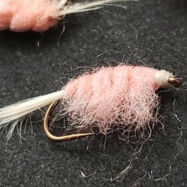 FRONTIER FLY COMPANY FLY FISHING FLIES SCUD NYMPH PINK SIZE 12 PATTERN FRONTIER FLY COMPANY