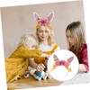 Ipetboom Easter Bunny Ears Headband with Realistic Flowers Lightweight Comfortable