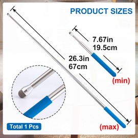 JYvivid 1 Pcs Pointer Stick for Classroom, Stylus Teacher Pointer Stick, Retractable Pointer Stick, Extendable Pointer for Teacher, Coach, Guides (Blue - Style2)