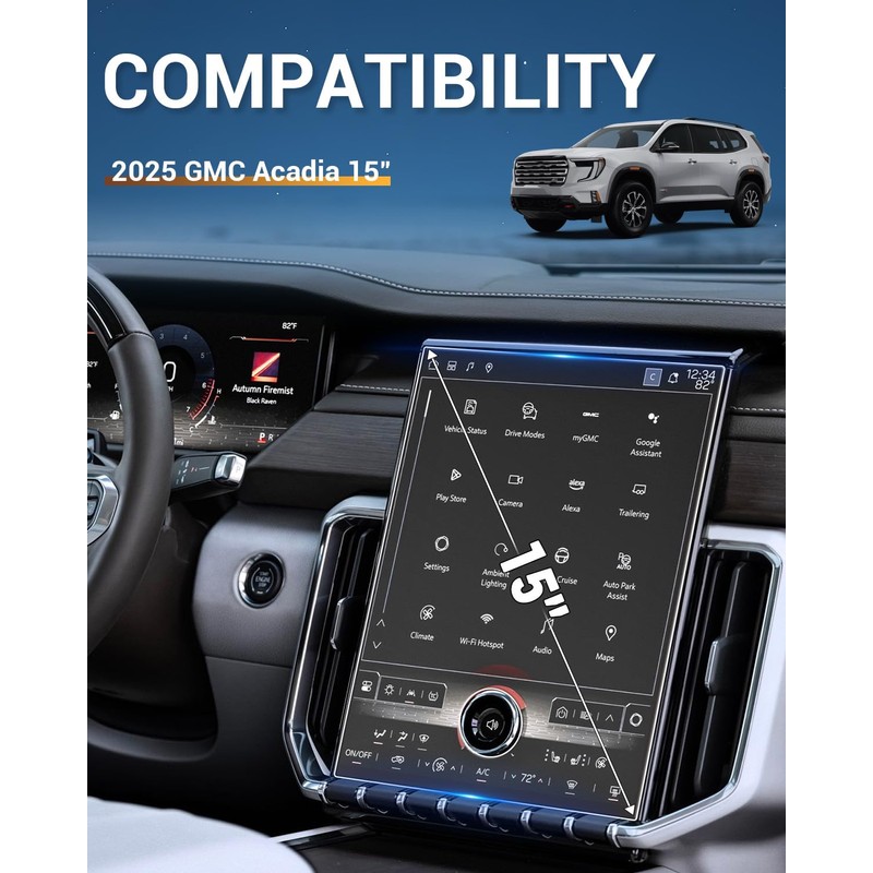 2024 2025 GMC Acadia Screen Protector for 2024 GMC Acadia