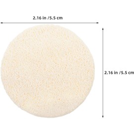 50 Discos Exfoliantes Faciales para Limpieza y Maquillaje de Lufa Natural Esponjas Beige para Piel Sensible, Ideales para Baño y Cuidado Facial Diario
