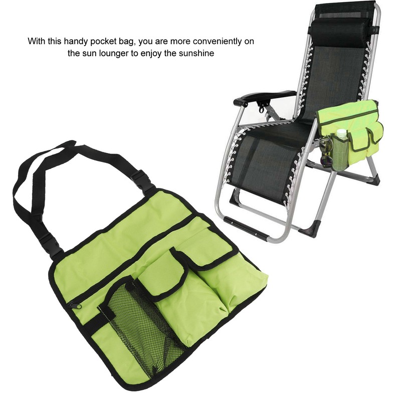 Beach Chair Armrest Bag Handy Pockets Armrest Bag Outdoor Chair
