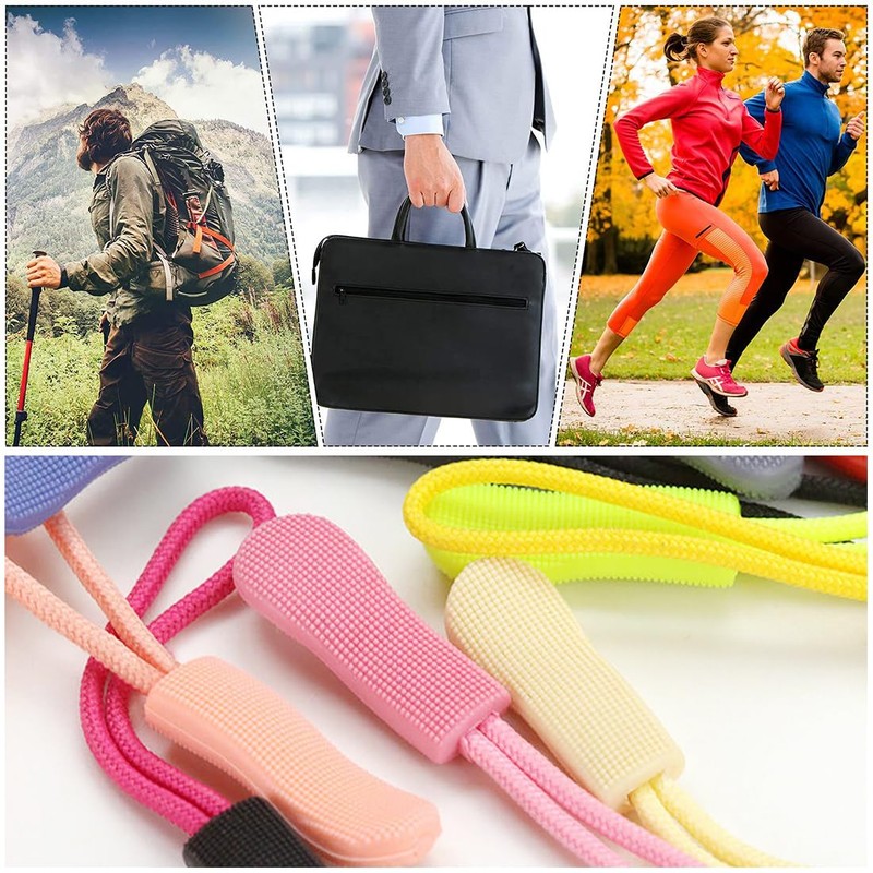 Zipper Pulls, 18 Colors 36Pcs Detachable Extension Zipper Pulls Zipper