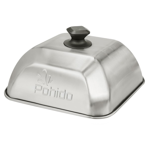 Basting Cover,Griddle Lid,Griddle Dome Cover,Cheese Melting Dome,Stainless Steel Square Basting