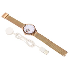 1.3in Outdoor Women Smart Watch Bluetooth Sports Smartwatch with Pink Steel Strap for IOS for Android