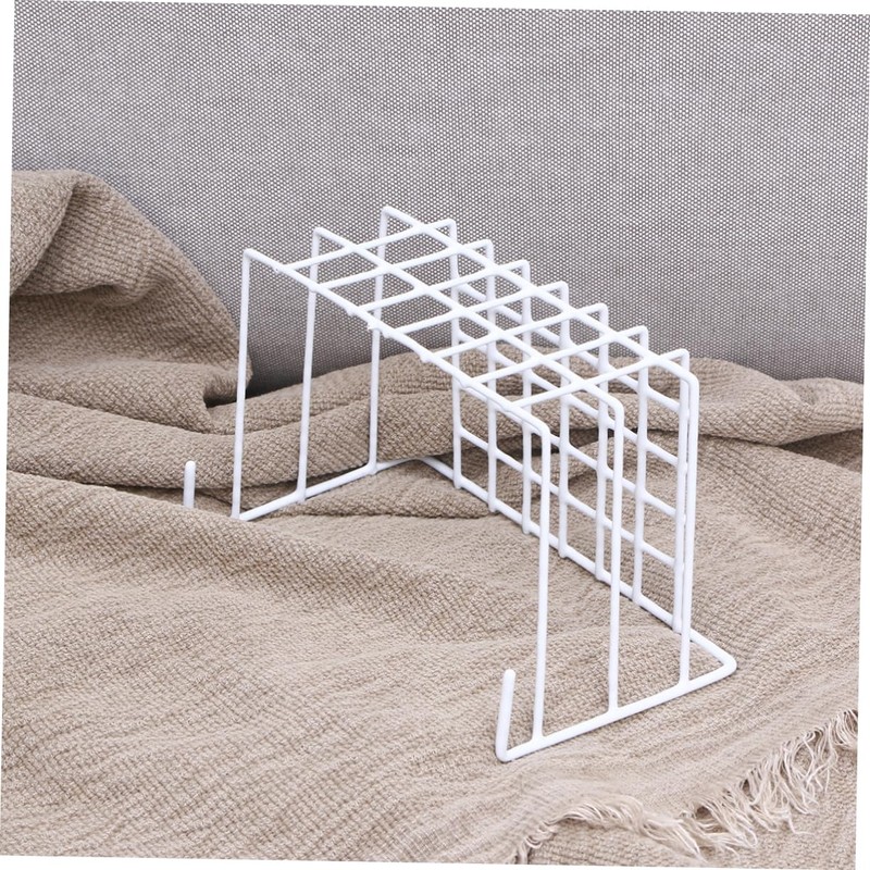 Kisangel White Iron Mesh Storage Basket Collapsible Picnic Basket Easy