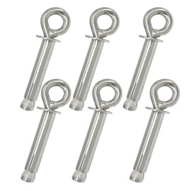 Floyutin 6 Packs Stainless M8x60 mm Integrated Expansion Ring Bolt with Sleeve Anchor Washer Screw Fastener for Concrete Wall Hood Drywall