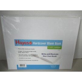HAYES PUBLISHING PLAIN WHITE BLANK BOOK 11W X 8.5H  NEW IN PACKAGE