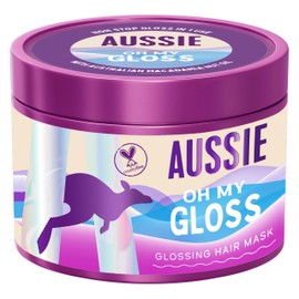 Aussie Oh My Gloss Hair Mask 500 ml, Moisturises and Nourishes Dry and Shiny Hair, Restores Natural Shine, Australian Macadamia Nut Oil, Vegan and Cruelty Free