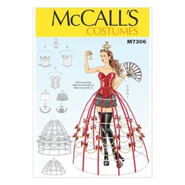 McCall's Patterns M7306 Corsets, Shorts, Collars, Hoop Skirts & Crown, A5 (6-8-10-12-14)