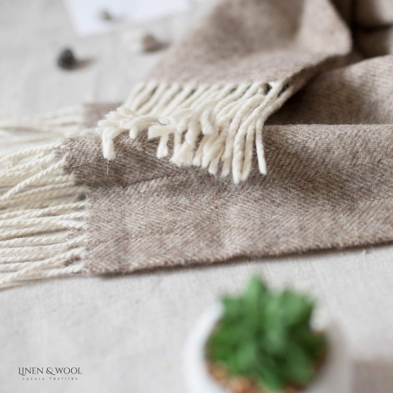 Linen & Cotton Classico Unisex 100% Merino Wool Scarf with
