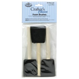 Royal & Langnickel Foam Brushes, Wood, Various