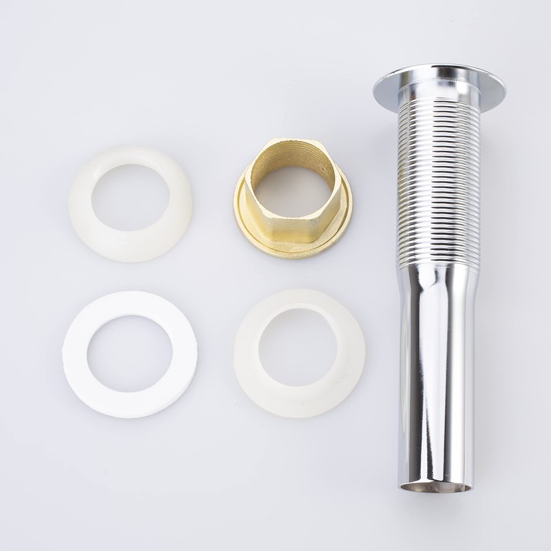 Polished Chrome Vessel Sink Drain without Overflow, Bathroom Faucet Vanity