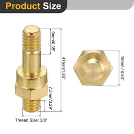 MECCANIXITY 3/8 Inch Battery Terminal Charging Posts Battery Terminal Connector Post Adapter Thread Stud 2 Pack