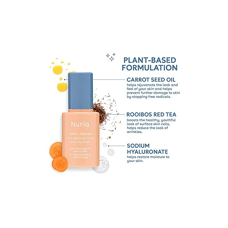 Nuria Defend Skin Restoring Lightweight Facial Serum Sodium Hyaluronate (hyaluronic