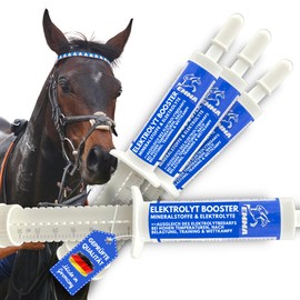 Elektrolyte Pferd - Vitamin Paste für Pferde I Vitamin b komplex Pferd I Elektrolyte für Pferde Natrium Kalium Magnesium Pferd I Mineralfutter Pferde nach Durchfall Kotwasser Pferd Mineralsalze 4St