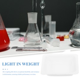 100pcs Weighing Dish Weighing Pans Lab Equipment Weighing Trays Reusable Pans Weigh Boats Weighing Plate Laboratory Equipment Measuring Weigh Boat Plastic White Small Sample