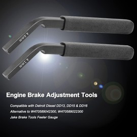 Engine Brake Adjustment Tool Compatible with Detroit Diesel DD13 DD15 DD16 Alternative to W470589042300 W470589022300 Jake Brake Tools Feeler Gauge - 4.6MM & 4.1MM