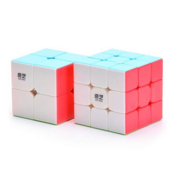 CuberSpeed Bundle QY Toys 3x3 Stickerless with 2x2 Speed Cube Speed Cube Set 2x2 3x3 Magic Cube