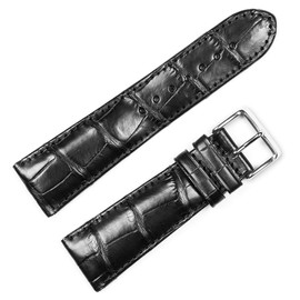 deBeer 18mm Genuine Alligator Watch Strap - Black - Watch Band