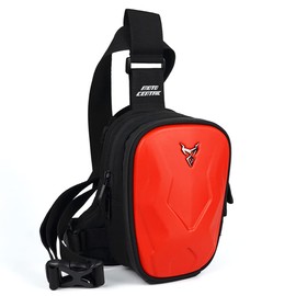 Hebetag Motorcycle Drop Leg Bag Outdoor Waist Pack for Men Women, #09Red