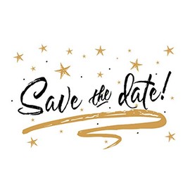Sophie's Favors Gold Stars Save The Date Postcards - 6in. X 4in. (25)