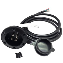 Parkworld 79704 NEMA L14-20 Port Plug Assembly Power Inlet NEMA L14-20P Molded with 12AWG Power Cord 6FT