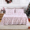 CAROMIO Christmas Sheets Twin, 100% Cotton Flannel Printed Bed Sheet