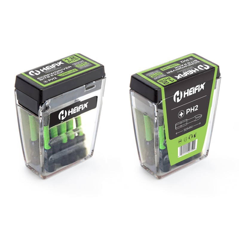 Heifix 12 x 50mm PH2 Heifix Impact Screwdriver Magnetised Drill