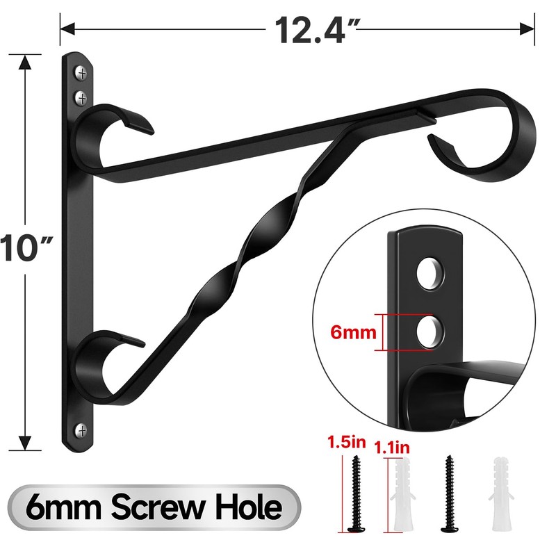 AMAGABELI GARDEN & HOME 2 Pack Hanging Plant Brackets Outdoor