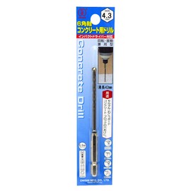 Onishi Kogyo Hexagonal Shaft Concrete Drill (NO.24) 0.17 inches (4.3 mm)