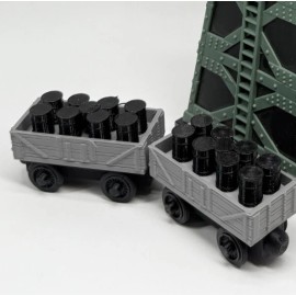 Quality Trains Wooden Railway Custom Cargo Trains (2)  with magnetic cargo Thomas & Friends