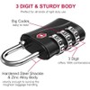ZHEGE TSA Approved Locks, Luggage Locks, 3 Dial TSA Lock