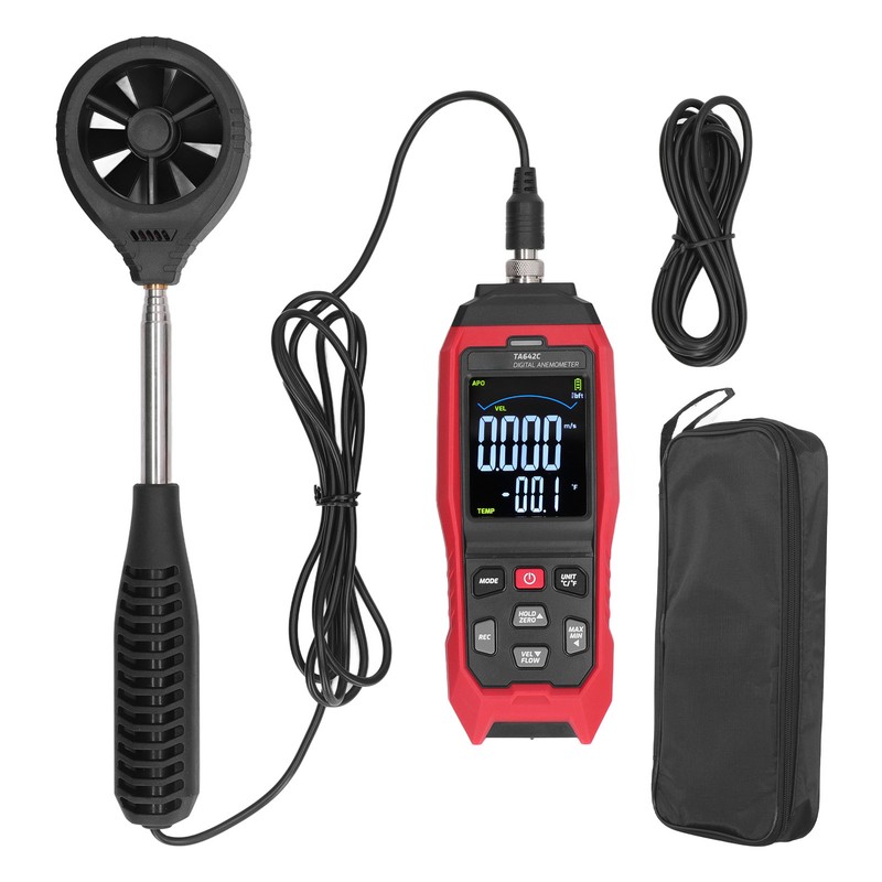 Portable Digital Anemometer Handheld Air Flow Velocity Tester Wind Speed