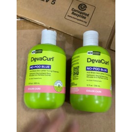 DevaCurl No-Poo Blue® Anti-Brass Zero Lather Toning Cleanser, 12 fl. oz. -2 Pack