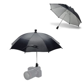 JJC Camera Hot Shoe Umbrella, Sunshade Rain Cover Portable Weatherproof Photographic Umbrellas Protects Camera from Rain Snow Sunlight, SLR Outdoor Protection Accessory (Dia. 19.7''/ 50cm)