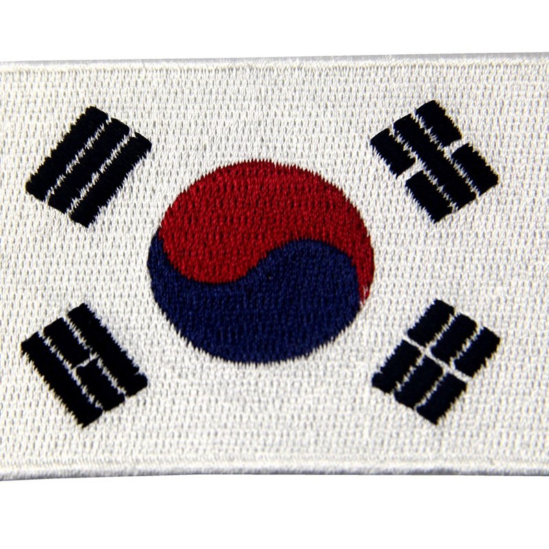 Korea Flag Coat of Arms Korean Applique Embroidered Iron-On /