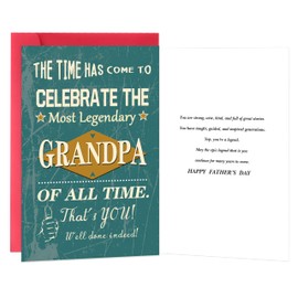 Beixian Funny Fathers Day Card Gifts for Grandpa Grandfather, Grandpa Fathers Day Card, Happy Father's Day Cards From Granddaughter Grandson
