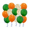 XIKSXITN 12inch Green Orange Balloons with Green Orange Confetti Balloons