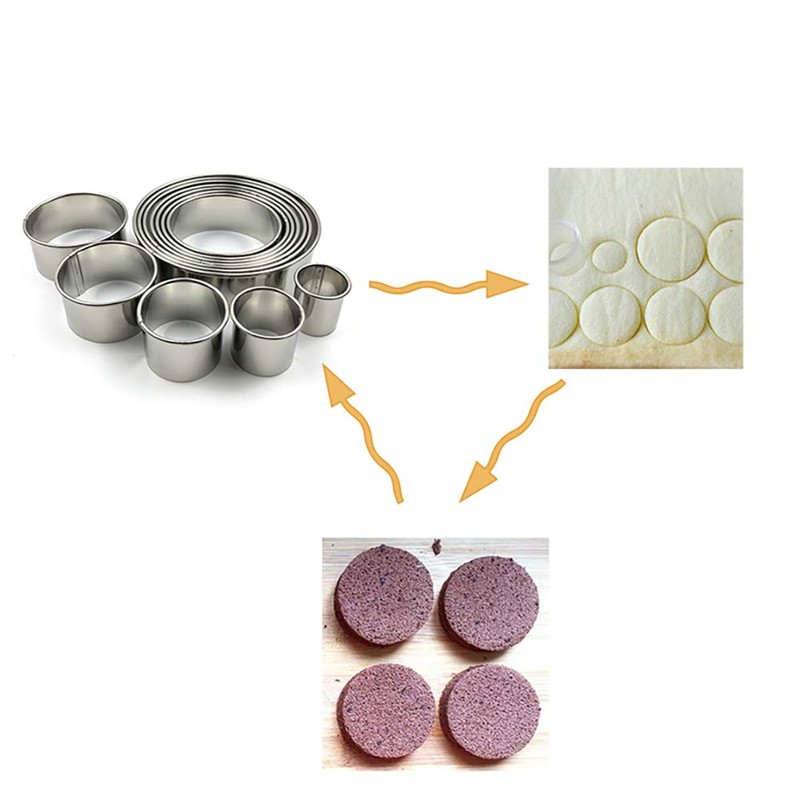 Cookie Cutter Round Baking Tools Set (12 Pieces/Set) Mini Fruit
