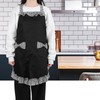Bowknot Apron Multifunctional Cooking OilProof Waterproof Antifouling Apron for Kitchen(Black
